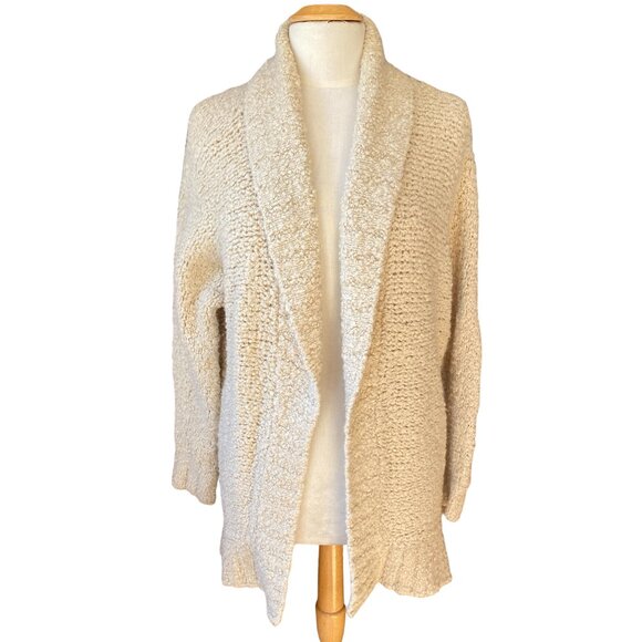 Guess Wool Chunky Cardigan Sz M Capsule Fisherman Coastal Boho Y2K Cottage Cozy - Picture 15 of 15